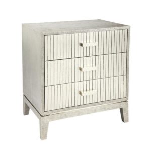 Finch Antique Nickel Bedside Table
