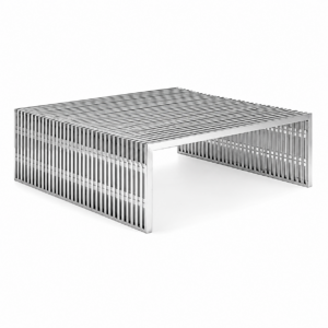 Crawford Chrome Glass Coffee Table