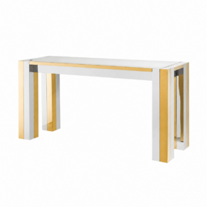 Milano Gold Chrome Console Table