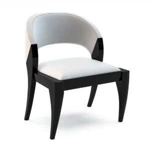 Modern black and white upholstered chair design