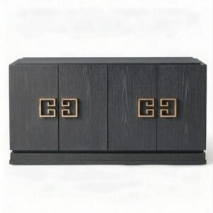 Artemis Grey Oak Brass Buffet