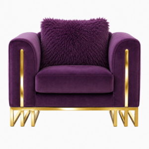 Palazzo Purple Velvet Gold Sofa