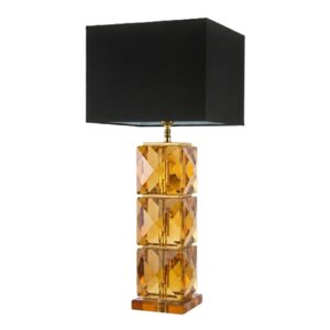 Paragon Amber Crystal Brass Table Lamp 80cm