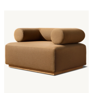 Americano Camel Velvet Walnut Sofa