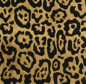 Leopard print pattern on fabric surface.