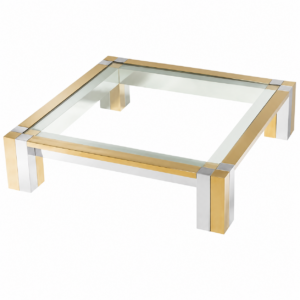 Milano Gold Chrome Coffee Table