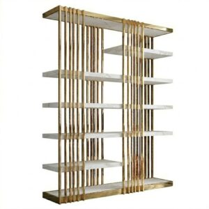 Balmain Carrara Marble Gold Etagere 160cm