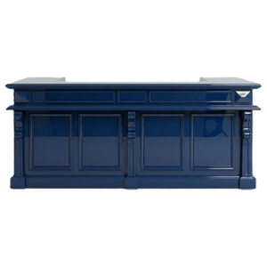 Marseille Blue Lacquer Bar Cabinet