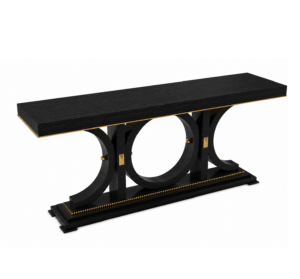 Calderone Black Oak Brass Console