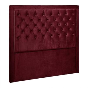 Park Avenue Ruby Velvet Tufted King Headboard