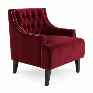 Skyler Ruby Velvet Armchair