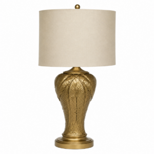 Martinique Brass Lamp with Cream Shade