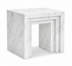 Maitland Carrara Marble Sidetable