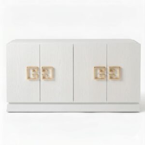 Artemis White Oak Brass Buffet