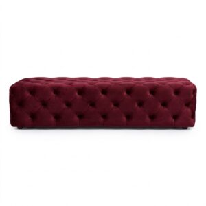 Park Avenue Ruby Velvet Bench