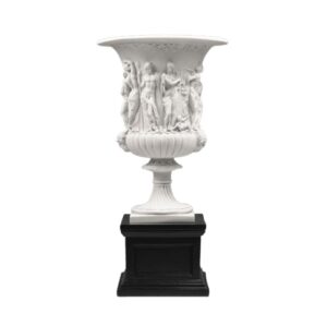 Zoffoli Carrara Marble Pedestal Vase