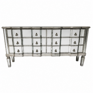 Palazzo Antique Silver Mirror Dressing Cabinet