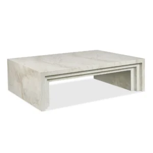 Modern marble coffee table, rectangular shape