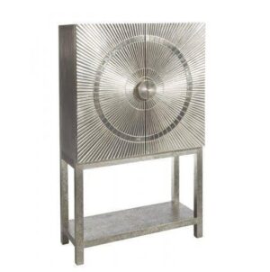Horchow Nickel Bar Cabinet