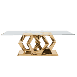 Diamond Gold Dining Table 240cm
