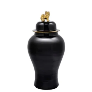 Imperial Black Gold Temple Jar 90cm