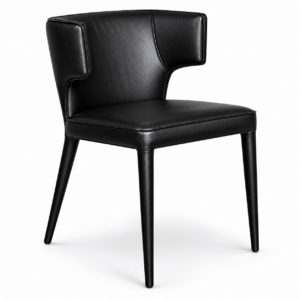 Maestro Black Leather Dining Chair