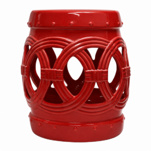 Ciclos Red Ceramic Stool