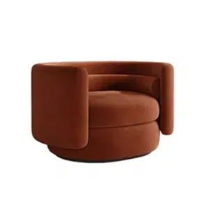 Torquay Rust Velvet Swivel Armchair Sofa