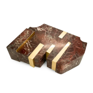 Rey Rosso Mabrle Brass Coffee Table