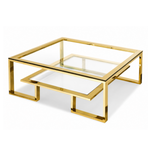 Mayfair Gold Glass Coffee Table
