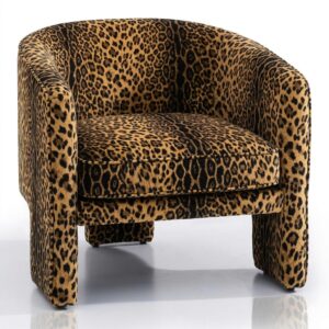 Halston Leopard Velvet Occasional Chair