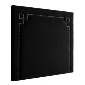 Roche Black Velvet Nickel Queen Headboard