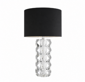 Mondo Crystal Table Lamp with Black  Shade