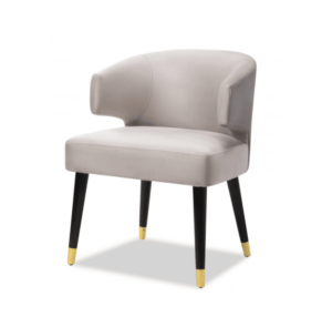 Castor Limestone Velvet Gold Chair