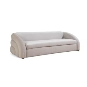 Modern beige three-seater sofa