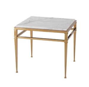 Elegant marble top table with gold legs.