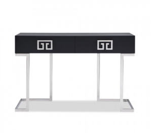 Nobu Black Ash Nickel Console