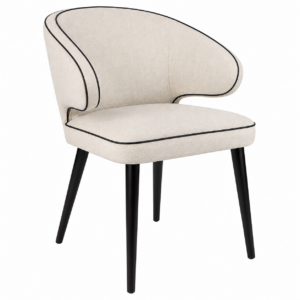 Cardinal Off White Linen Dining Chair