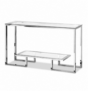 Mayfair Chrome Glass Console Table