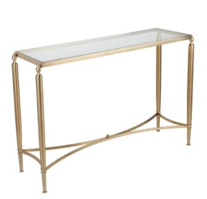 Jak Glass Gold Console Table