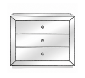 Zara Mirror Silver Bedside Table