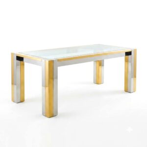 Milano Gold Chrome Dining Table 200cm
