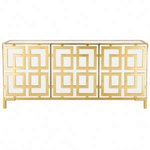 Fretwork Mirror Brass Buffet