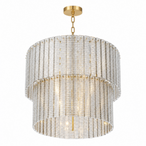 Elenor Glass Brass Chandelier
