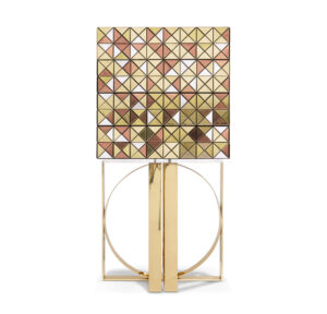 Pixel Brass Gold Bar Cabinet