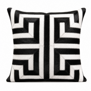 Legacy White Black White Cowhide Cushion
