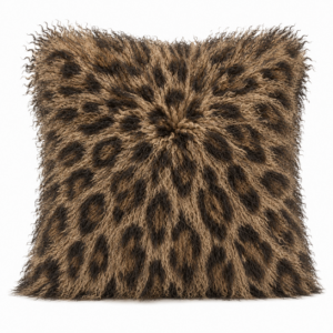 Spotted Mongolian Fur Cushion 50cm
