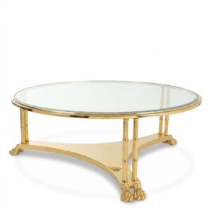 Heiress Gold Glass Coffee Table
