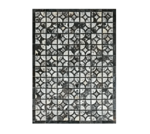 Oracle Black Grey Cowhide Rug