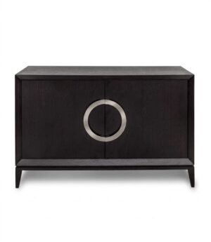 Rochel Dark Oak Chrome Cabinet